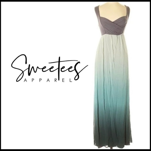 Sweetees Dresses & Skirts - SWEETEES Blue/Taupe Ombre Maxi Dress S